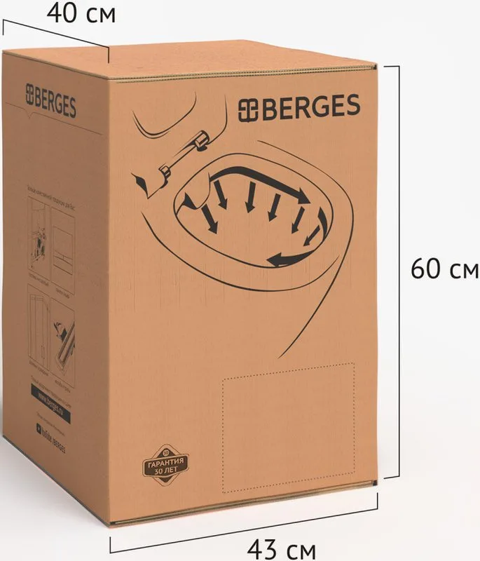 Унитаз подвесной Berges Strati Rimless 082132 Sancos — официальный сайт