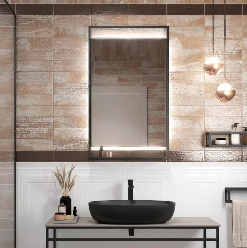 Зеркало KERAMA MARAZZI Plaza Next 60 черное матовое, с подсветкой Sancos — официальный сайт