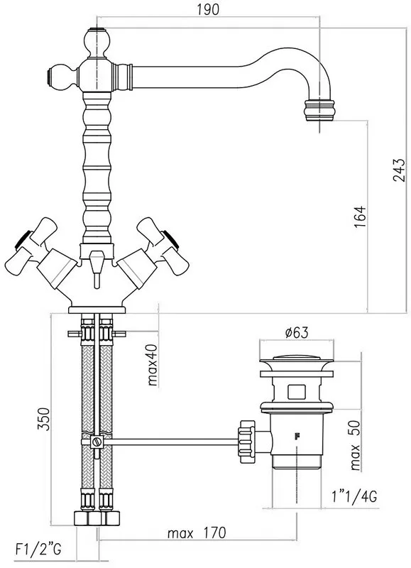 Смеситель для раковины Webert Armony AM700302060 Sancos — официальный сайт