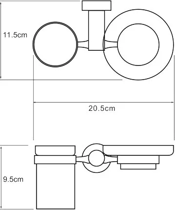 Стакан Wasserkraft Donau K-9426 с мыльницей Sancos — официальный сайт