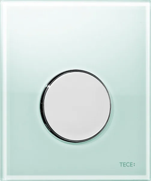 Кнопка смыва TECE Loop Urinal 9242653 зеленое стекло, кнопка хром Sancos — Оригинал