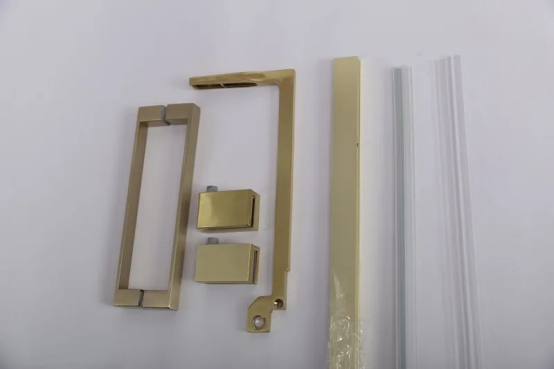 Душевой уголок Cezares Slider A 2 100/110 C BORO профиль брашированное золото, стекло прозрачное Sancos — официальный сайт