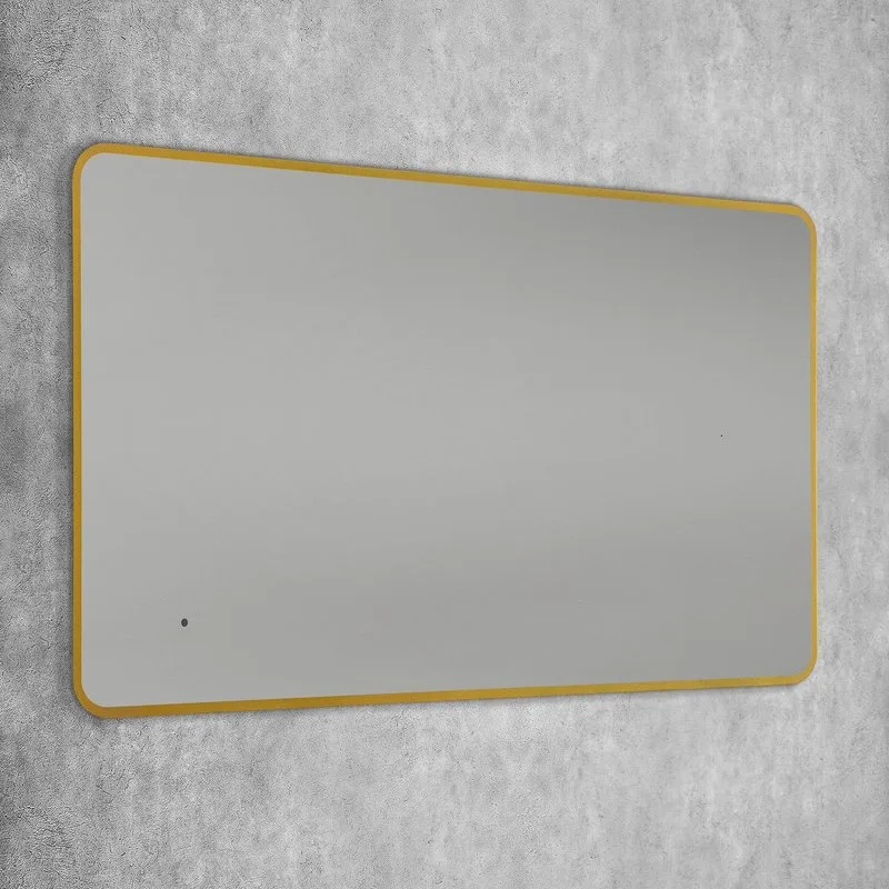 Зеркало Art&Max Siena S 60х100 золото, с LED-подсветкой, 6000К Sancos — официальный сайт