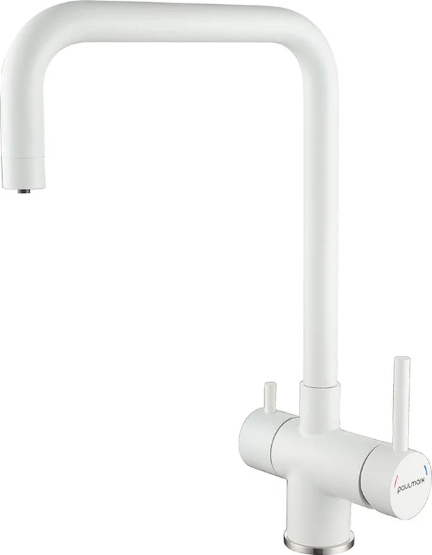 Смеситель для кухни Paulmark Wetter We213030-431 белый матовый Sancos — официальный сайт