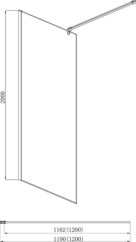 Душевая перегородка AQUATEK AQ WIW 12020CH 120x200 см Sancos — официальный сайт