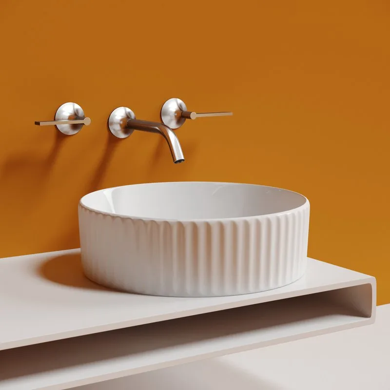 Накладная раковина Ceramicanova Element CN6057 белая глянцевая Sancos — официальный сайт