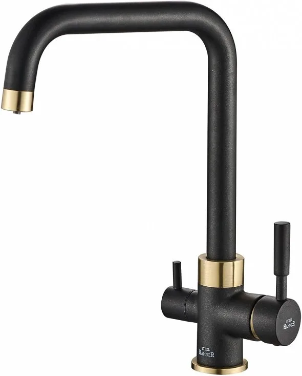 Смеситель для кухни Steel Hammer SH 715 BLACK BR Sancos — официальный сайт