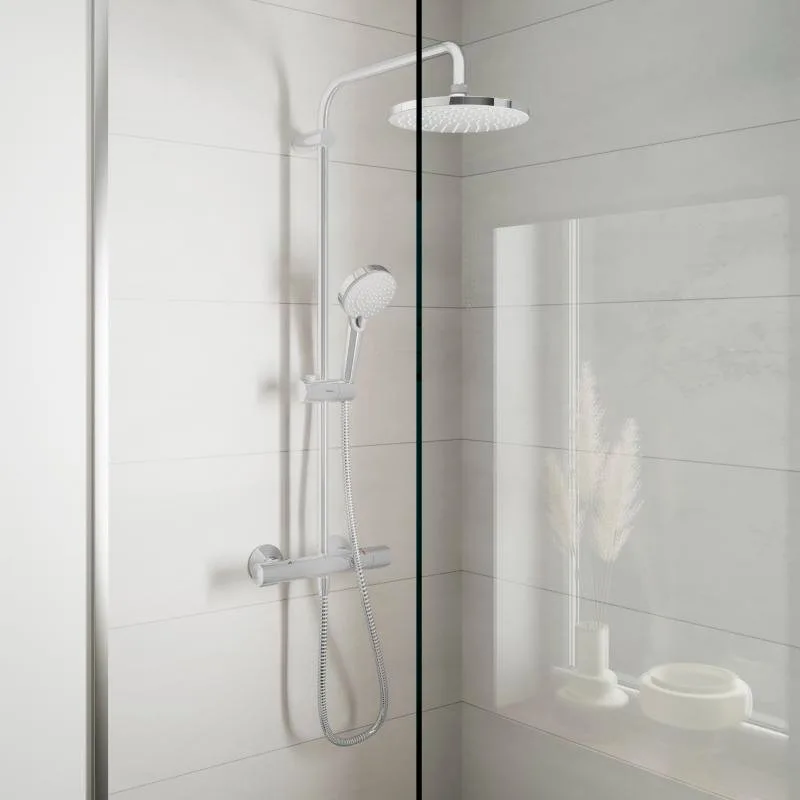 Душевая стойка Hansgrohe Vernis Blend 26276000 Showerpipe 200 1jet, с термостатом, хром Sancos — официальный сайт