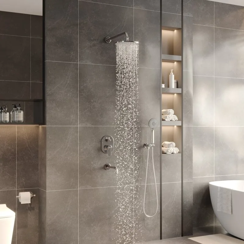 Душевой комплект Berges Nardis 3R 071007, С ВНУТРЕННЕЙ ЧАСТЬЮ, хром Sancos — официальный сайт