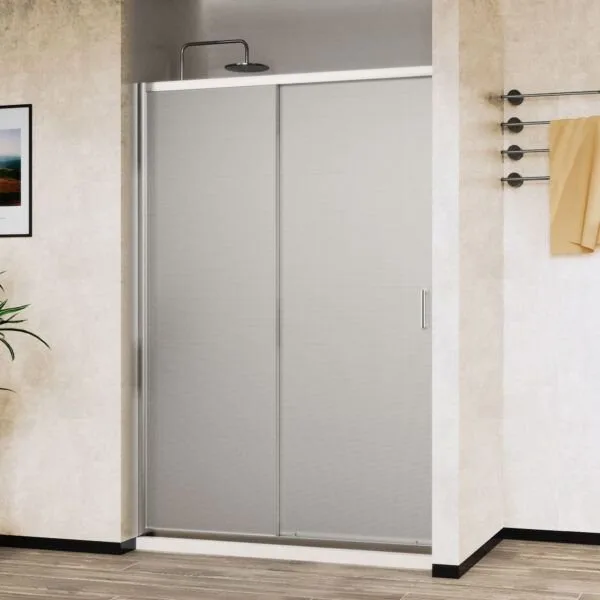 Душевая дверь Vincea City VDS-5CT150MT, 1500, хром, стекло текстурное Sancos — официальный сайт