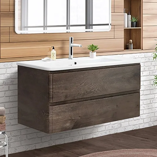 Тумба под раковину без столешницы BelBagno Albano-Cer 105 подвесная, robere nature grigio Sancos — Оригинал