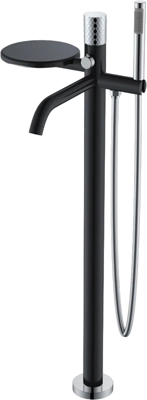 Напольный смеситель для ванны с душем Boheme Stick 129-BCR, black diamond chrome Sancos — официальный сайт