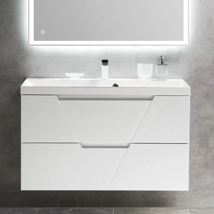 Тумба под раковину без столешницы BelBagno Vittoria 100 подвесная, bianco lucido Sancos — официальный сайт