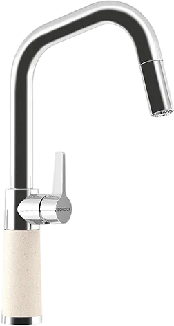 Смеситель для кухни Schock Cristalite SC-530-D выдвижной излив, альпина Sancos — официальный сайт