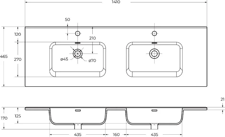 Мебельная раковина BelBagno BB1400-2-ETL Sancos — официальный сайт