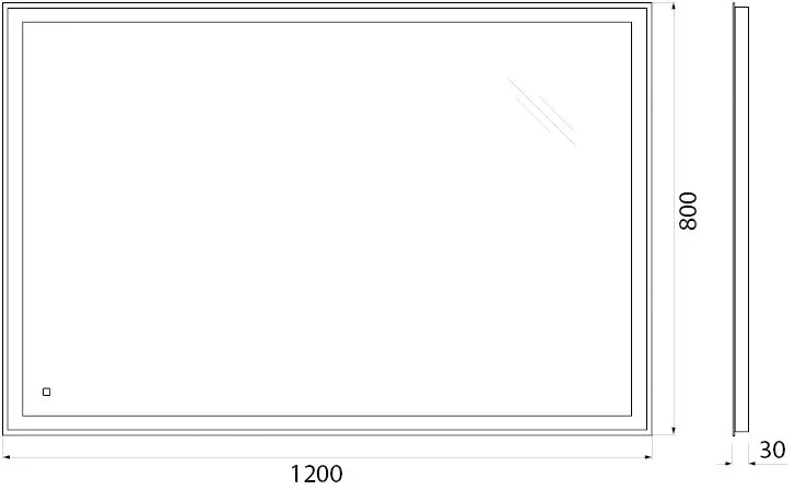 Зеркало BelBagno SPC-GRT-1200-800-LED-TCH Sancos — официальный сайт