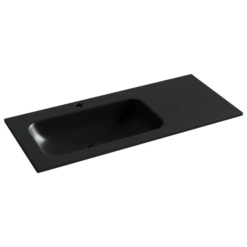 Мебельная раковина Ceramicanova Grace прямоугольная черная матовая 101 см CN7014MB Sancos — официальный сайт