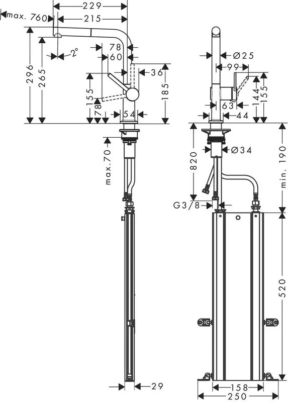 Смеситель для кухни Hansgrohe Talis 72809000 хром Sancos — официальный сайт