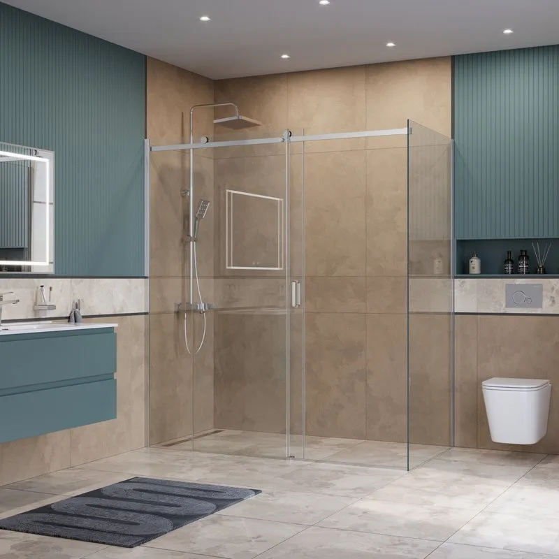 Душевой уголок BelBagno Soft Close-2 AH-1-180/100-C-Cr профиль хром Sancos — официальный сайт