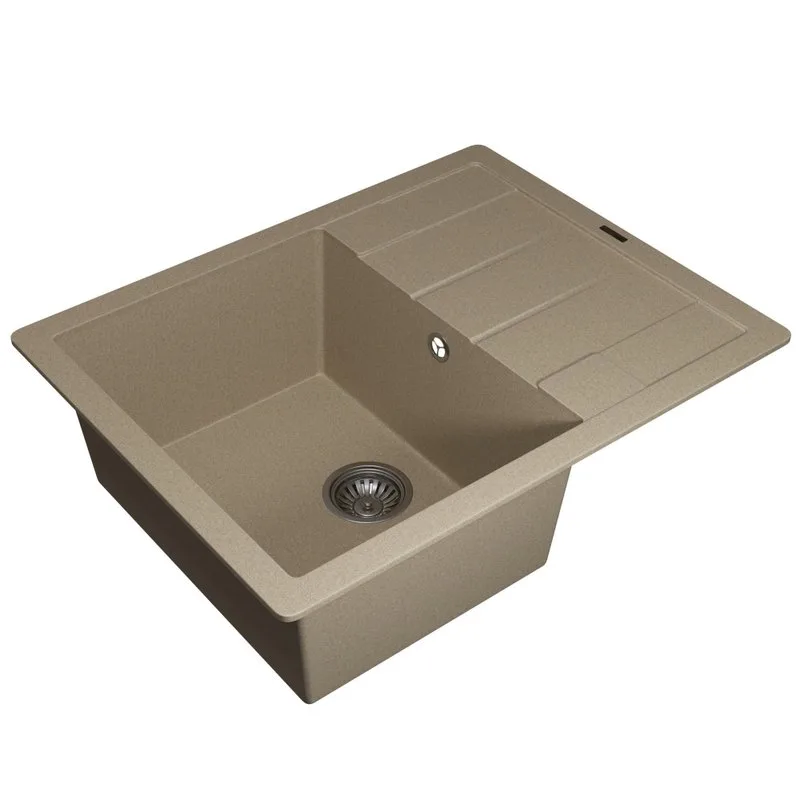 Кухонная мойка кварцевая Uperwood Quartz UPD-03-02, прямоугольная, бежевая Sancos — официальный сайт