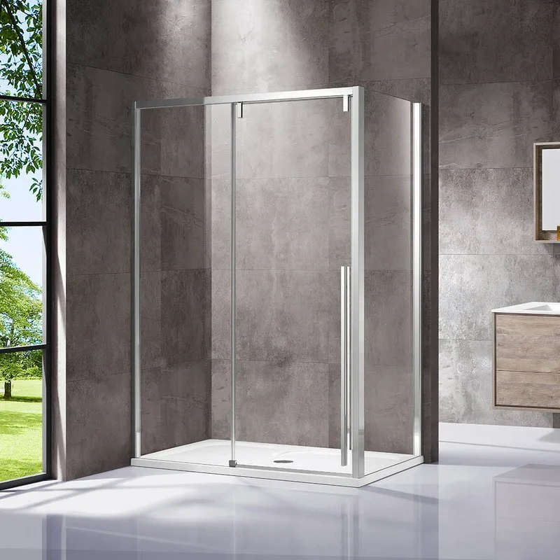 Душевой уголок Vincea Lugano VSR-1L1015CL-1 150х100 см, профиль хром Sancos — официальный сайт