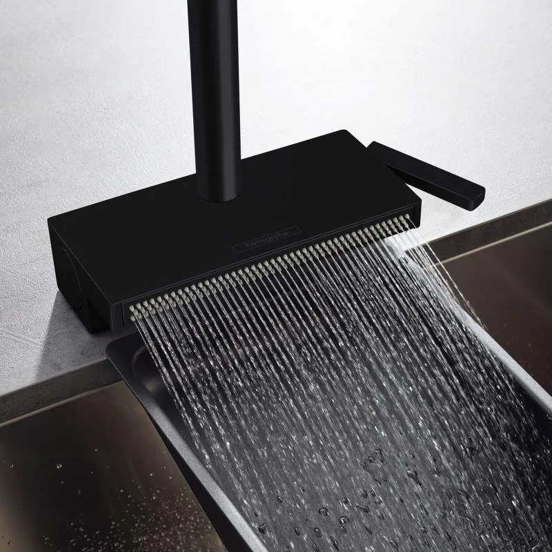 Смеситель для кухни Hansgrohe Aquno Select M81 73831670 матовый черный Sancos — официальный сайт