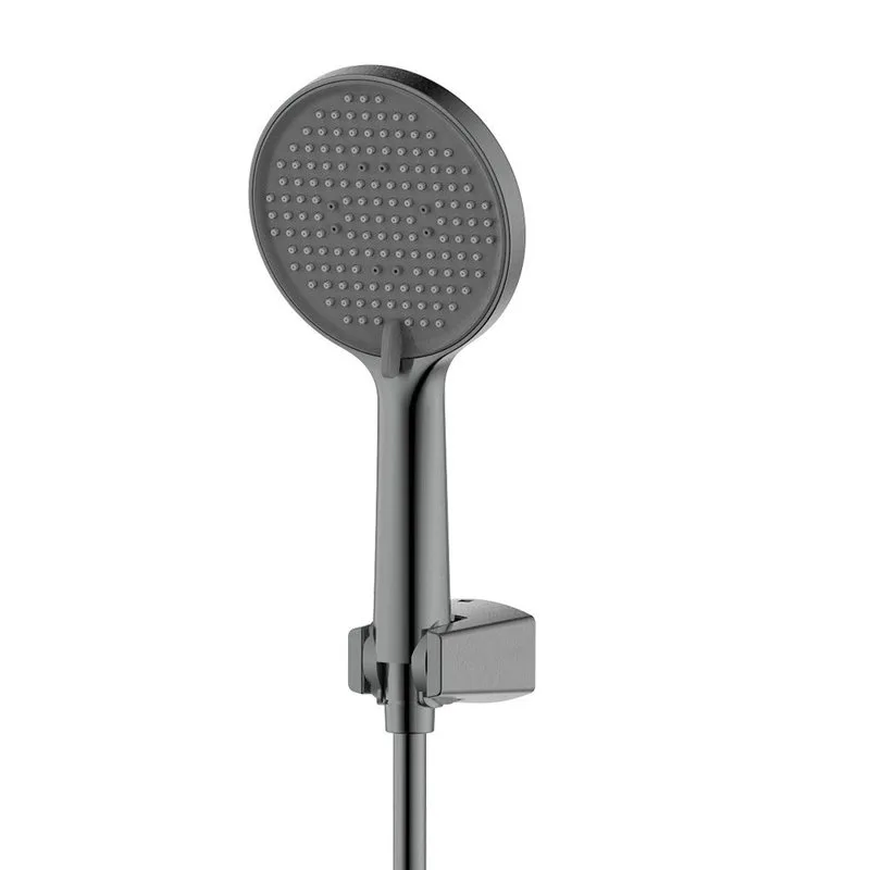 Смеситель для душа с душевым гарнитуром, метал Gun metal, AQUAme Asti AQM6413GM Sancos — официальный сайт