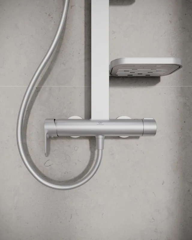 Душевая стойка Ideal Standard Alu+ BD584SI, silver Sancos — официальный сайт