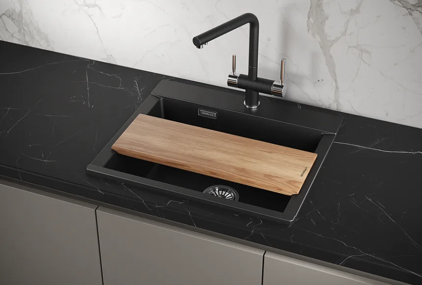 Мойка кухонная Granula Estetica 5804, шварц Sancos — официальный сайт