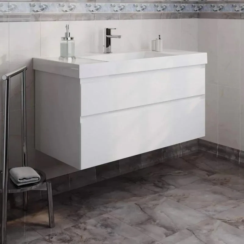 Тумба под раковину без столешницы KERAMA MARAZZI Cubo 100 подвесная, белая матовая Sancos — официальный сайт