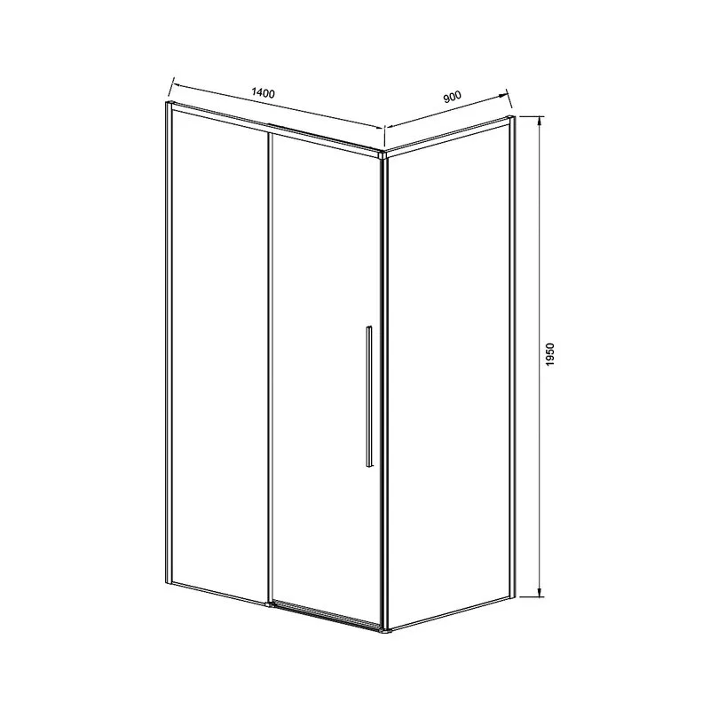 Душевой уголок Vincea Slim-N VSR-4SN9014CLG 140х90, профиль брашированное золото, стекло прозрачное Sancos — официальный сайт
