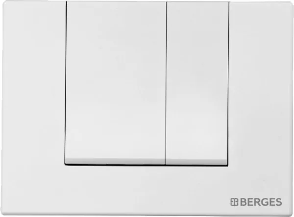 Кнопка смыва Berges Novum S4 белый, матовый Sancos — Оригинал