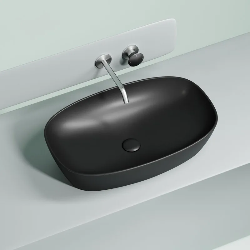 Накладная раковина Ceramicanova Element CN6049MB черная матовая Sancos — официальный сайт