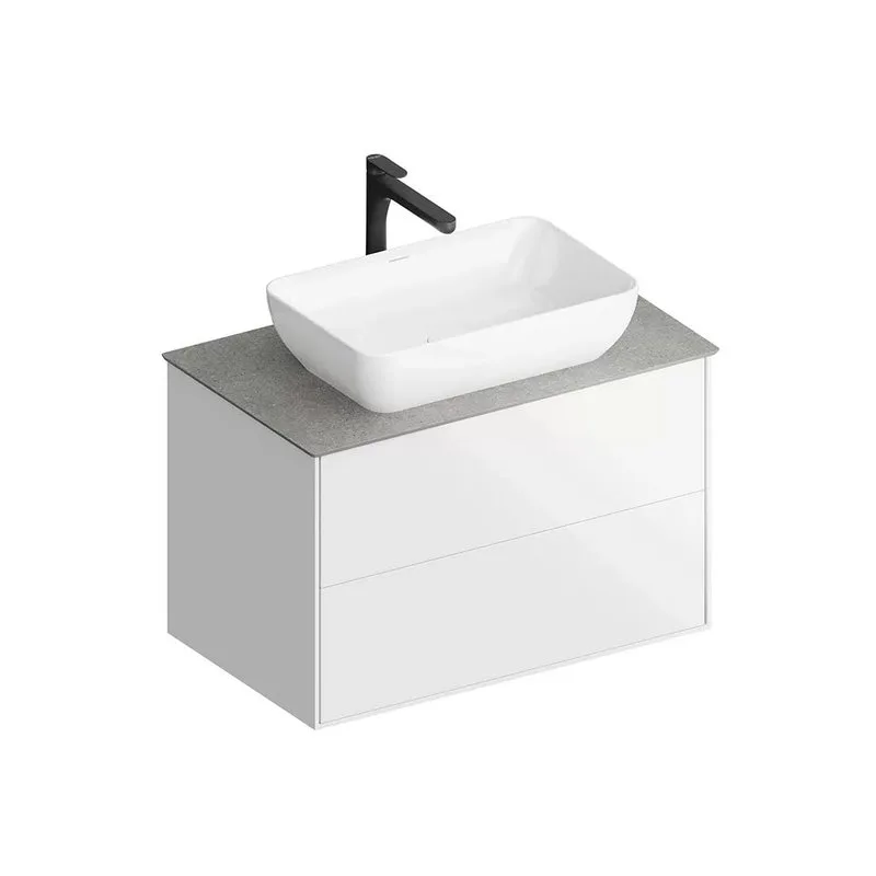 Тумба под раковину без столешницы KERAMA MARAZZI Plaza Modern 80 подвесная, с ящиками, глянцевая бел Sancos — официальный сайт