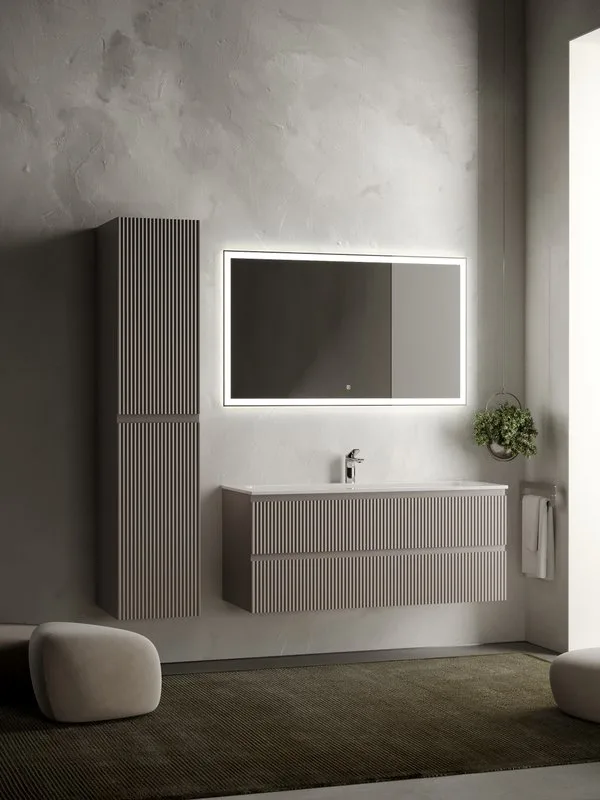 Тумба под раковину Sancos Snob R 120 подвесная Doha soft (пыльная роза), SNR120SM Sancos — официальный сайт