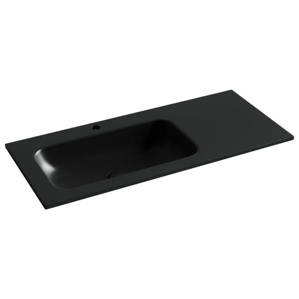 Мебельная раковина Ceramicanova Grace прямоугольная черная матовая 101 см CN7014MB Sancos — Оригинал