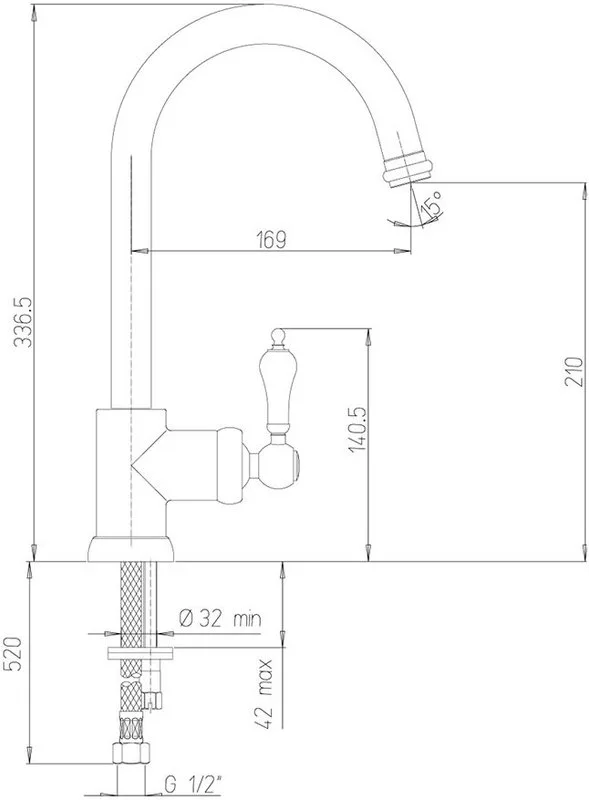Смеситель для кухни Paini Duomo 88CR572L1US1KM Sancos — официальный сайт