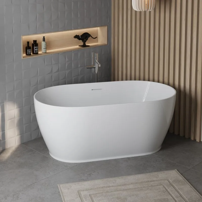 Акриловая ванна BelBagno BB413 150x80 см, отдельностоящая, белая, овальная, со сливом-переливом, с д Sancos — официальный сайт