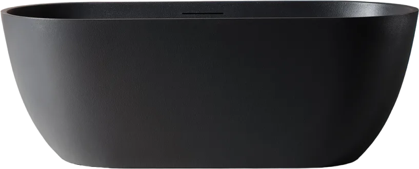 Ванна из искусственного камня Abber Frankfurt 170x75 см, отдельностоящая, черная, овальная, со сливо Sancos — официальный сайт