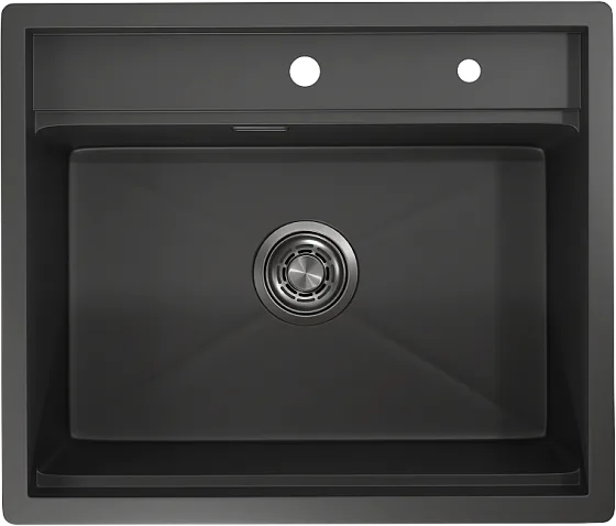 Мойка кухонная Granula Kitchen Space 6051, черный матовый Sancos — официальный сайт