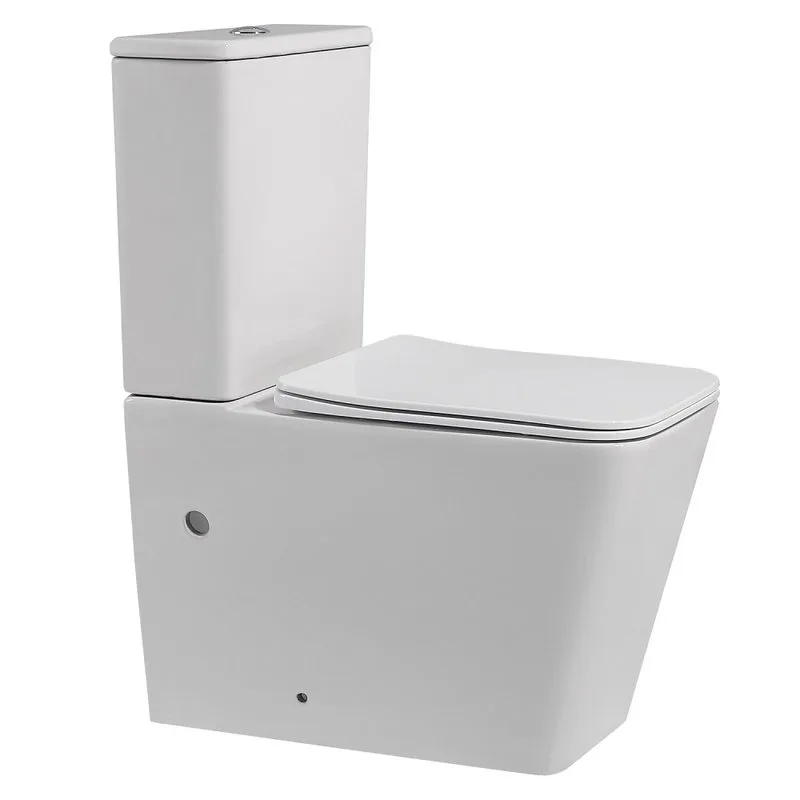 Унитаз-компакт напольный Abber Rechteck AC1210 безободковый, с микролифтом, белый Sancos — официальный сайт