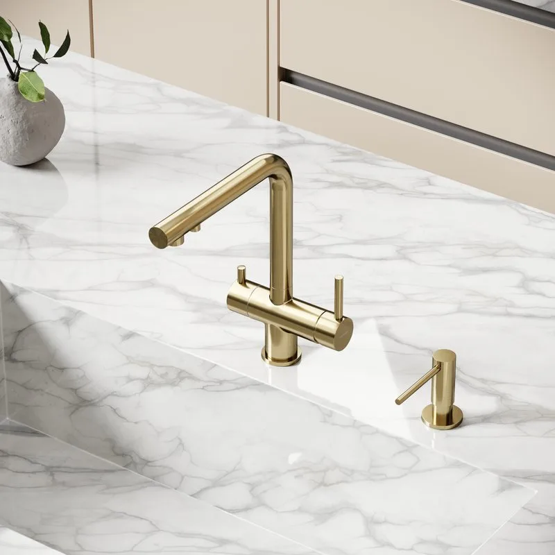 Смеситель для кухни Sancos Foster SC4014BG под фильтр, брашированное золото Sancos — официальный сайт