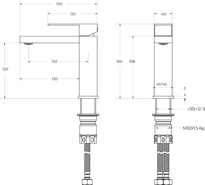 Смеситель Cezares Slider SLIDER-LS-01-W0 хром Sancos — официальный сайт