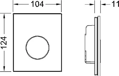 Кнопка смыва TECE Loop Urinal 9242656 черное стекло, кнопка хром Sancos — официальный сайт