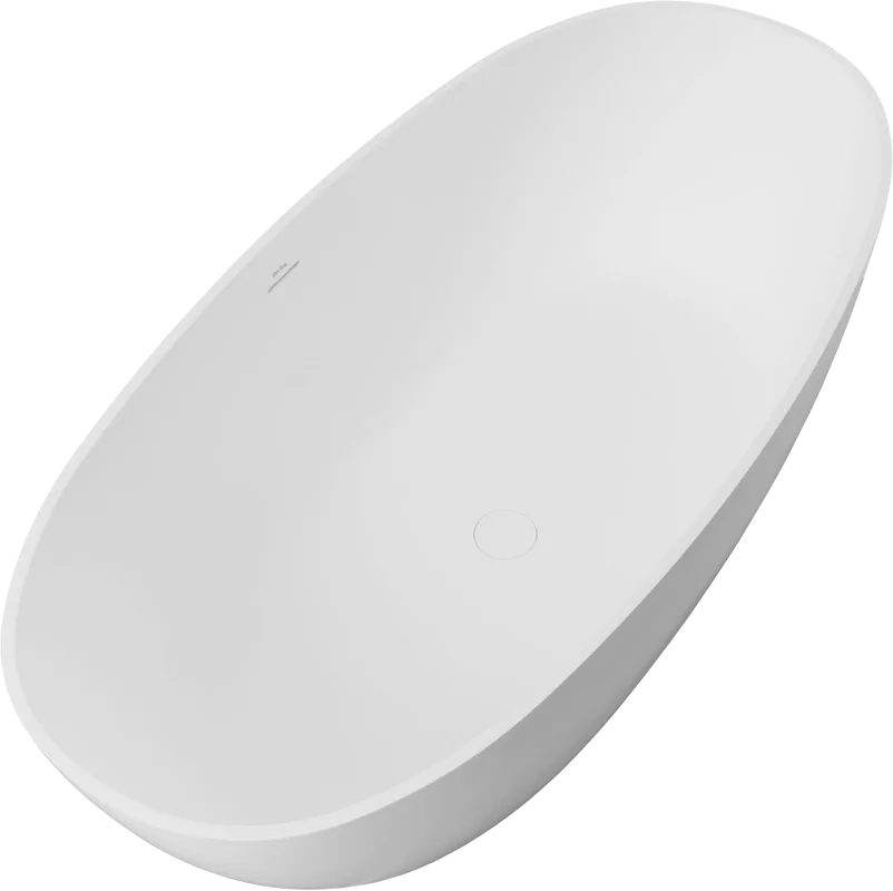 Ванна из искусственного камня Allen Brau Krion Oval 170x80 см, отдельностоящая, матовая белая, оваль Sancos — официальный сайт
