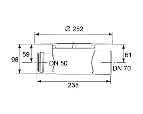 Душевой трап TECE Drainpoint S TECEdrainpoint S 360 35 00 DN 70 под плитку Sancos — официальный сайт