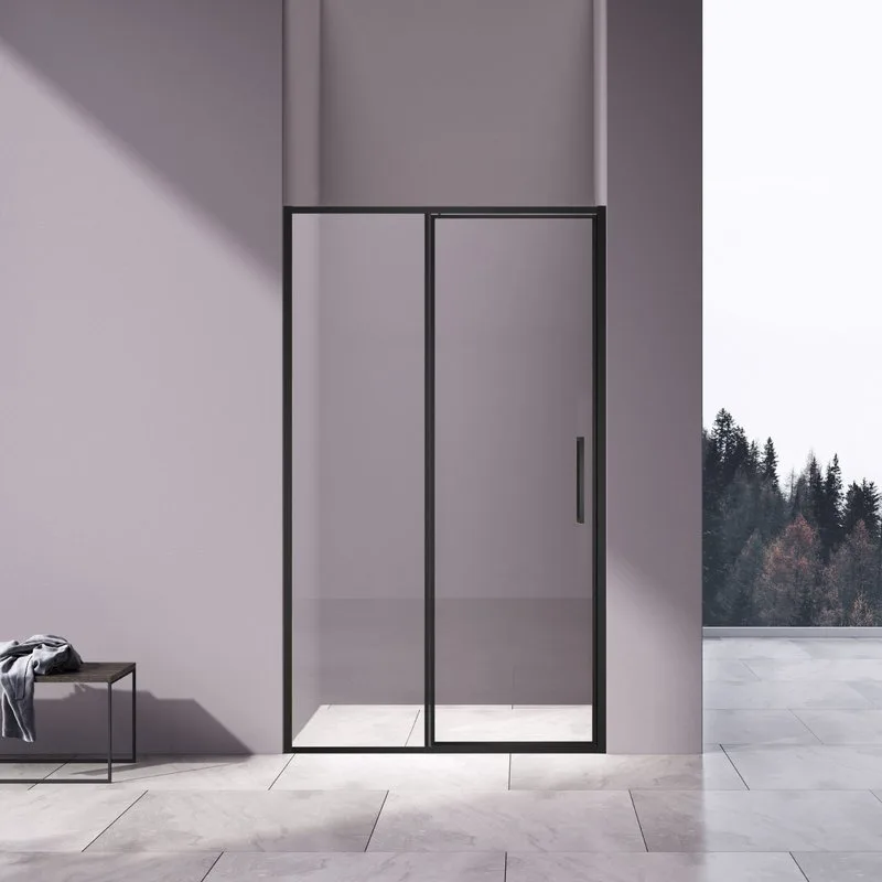 Душевая дверь Vincea Slim 8mm VDP-4SL120CLB, черный, стекло прозрачное Sancos — официальный сайт