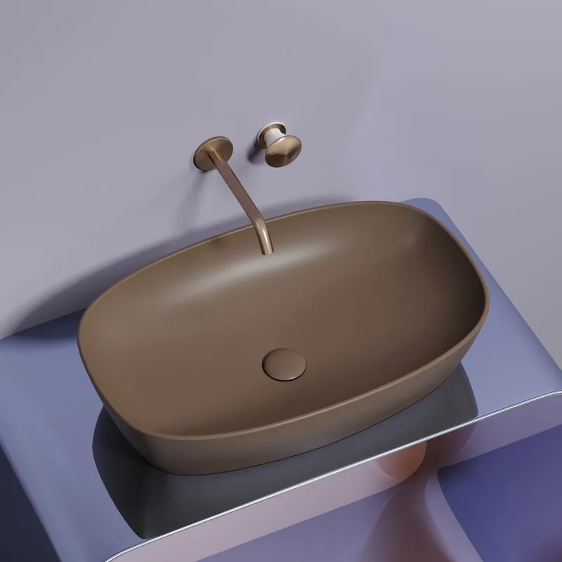Накладная раковина Ceramicanova Element CN6049MDB темно-коричневая матовая Sancos — официальный сайт