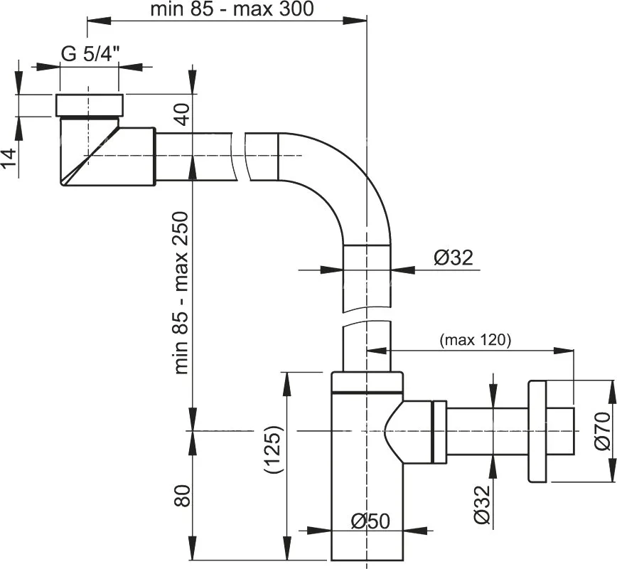 Сифон для раковины AlcaPlast A403 Sancos — официальный сайт