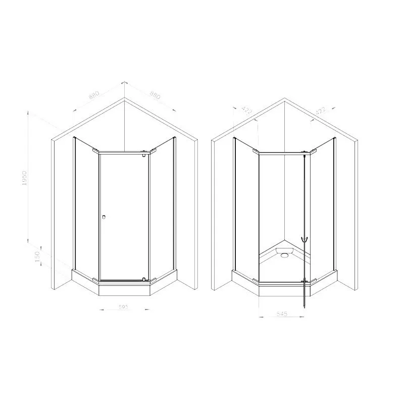 Душевой уголок AM.PM Sunny W87G-405-9090-MT 90x90 см, серебро Sancos — официальный сайт